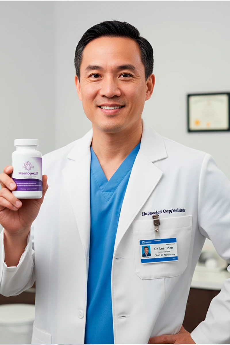 Doctor explaining Memopryl mechanism